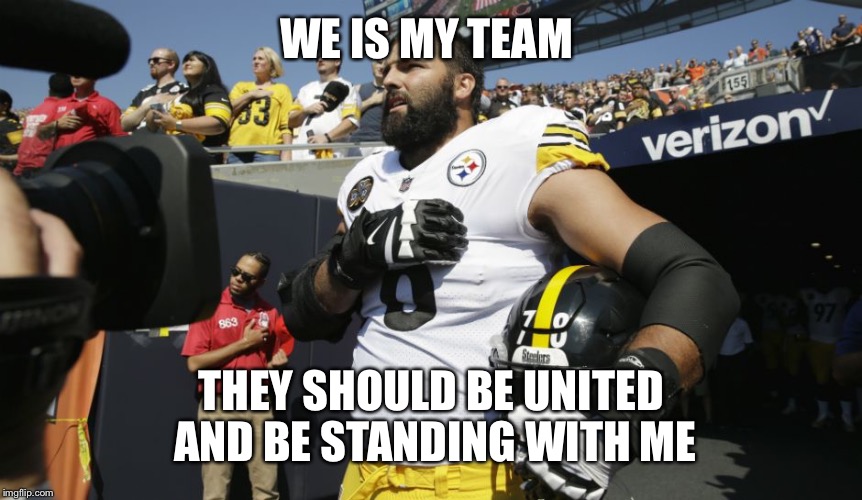 WE IS MY TEAM THEY SHOULD BE UNITED AND BE STANDING WITH ME | made w/ Imgflip meme maker