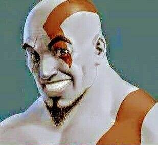 Kratos smile Blank Meme Template