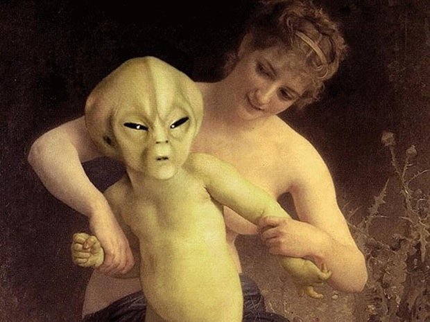Alien Hold Me Back Blank Meme Template