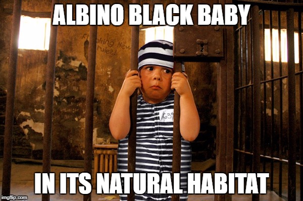 ALBINO BLACK BABY; IN ITS NATURAL HABITAT | made w/ Imgflip meme maker