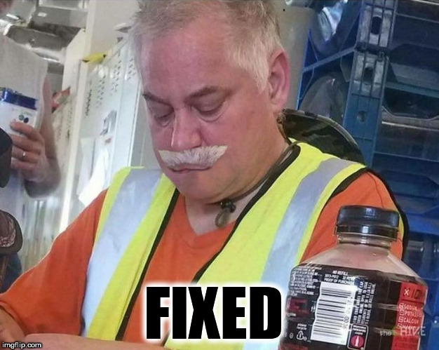 mustache fix |  FIXED | image tagged in fixed,there i fixed it,mustache,fail,fix it,fail of the day | made w/ Imgflip meme maker