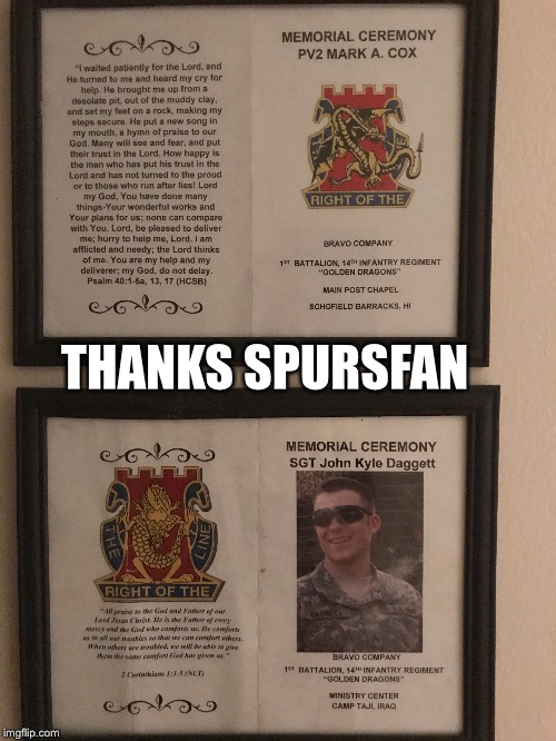 THANKS SPURSFAN | made w/ Imgflip meme maker