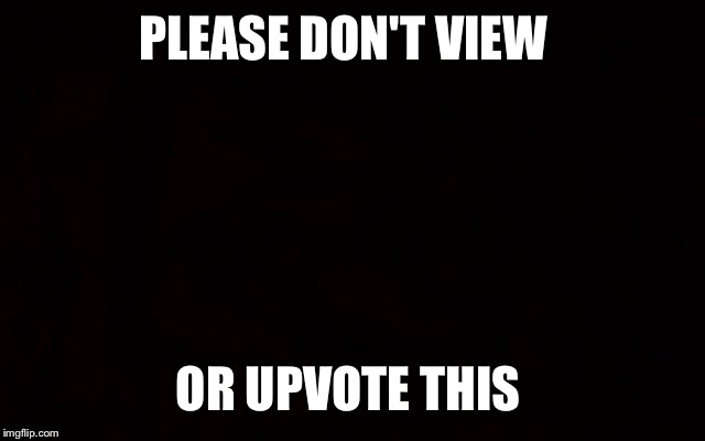 PLEASE DON'T VIEW; OR UPVOTE THIS | image tagged in dont,plz,blackout,lame | made w/ Imgflip meme maker