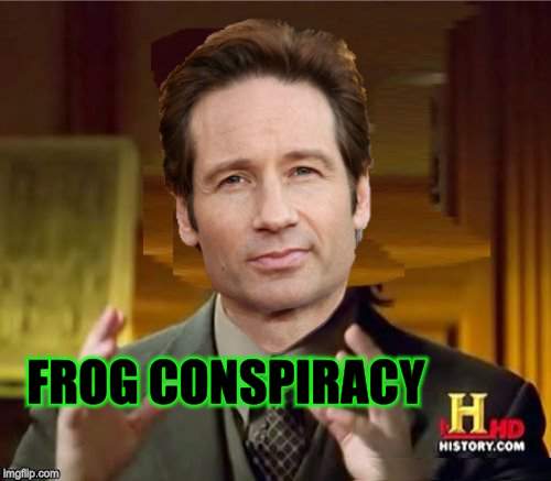 Fox Aliens | FROG CONSPIRACY | image tagged in fox aliens | made w/ Imgflip meme maker