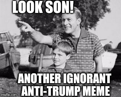MAGA | LOOK SON! ANOTHER IGNORANT ANTI-TRUMP MEME | image tagged in memes,look son | made w/ Imgflip meme maker