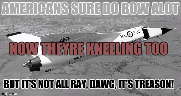 AMERICANS SURE DO BOW ALOT NOW THEYRE KNEELING TOO BUT IT'S NOT ALL RAY, DAWG, IT'S TREASON! | made w/ Imgflip meme maker