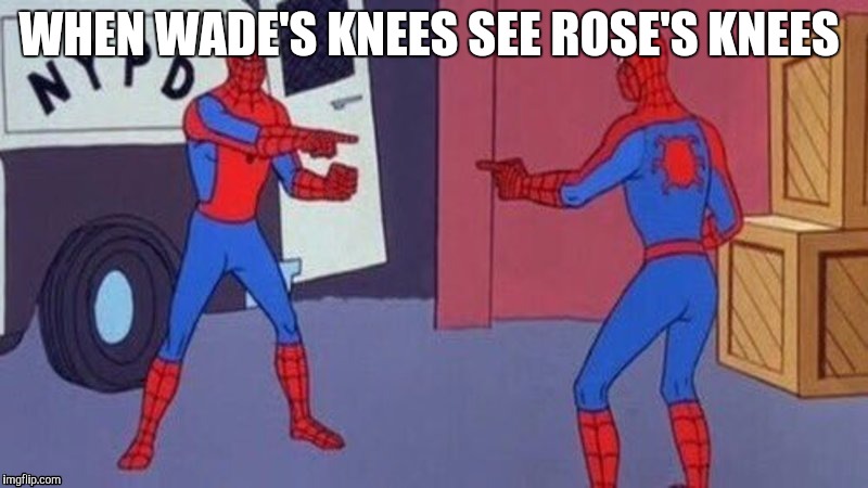 WHEN WADE'S KNEES SEE ROSE'S KNEES | made w/ Imgflip meme maker