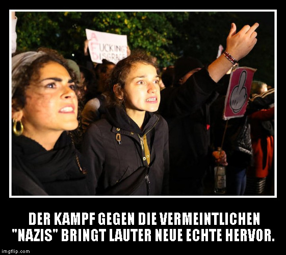 DER KAMPF GEGEN DIE VERMEINTLICHEN "NAZIS" BRINGT LAUTER NEUE ECHTE HERVOR. | made w/ Imgflip meme maker