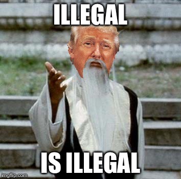 Trumpai Mei | ILLEGAL IS ILLEGAL | image tagged in trumpai mei | made w/ Imgflip meme maker