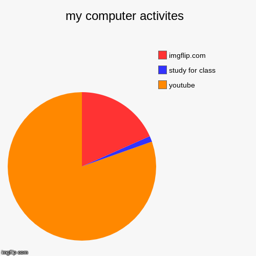 computer | image tagged in funny,pie charts | made w/ Imgflip chart maker