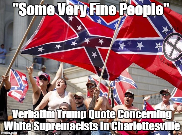 "Some Very Fine People" Verbatim Trump Quote Concerning White Supremacists In Charlottesville | made w/ Imgflip meme maker