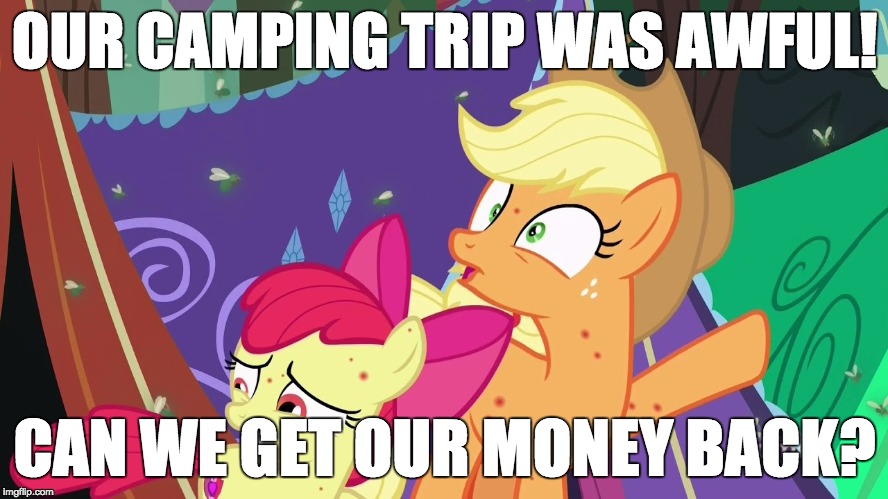 OUR CAMPING TRIP WAS AWFUL! CAN WE GET OUR MONEY BACK? | made w/ Imgflip meme maker
