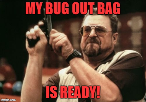 Am I The Only One Around Here Meme | MY BUG OUT BAG IS READY! | image tagged in memes,am i the only one around here | made w/ Imgflip meme maker