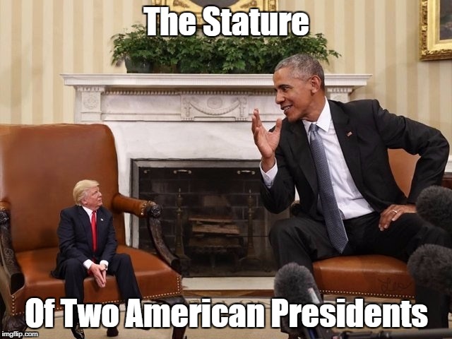 The Stature Of Two American Presidents | made w/ Imgflip meme maker