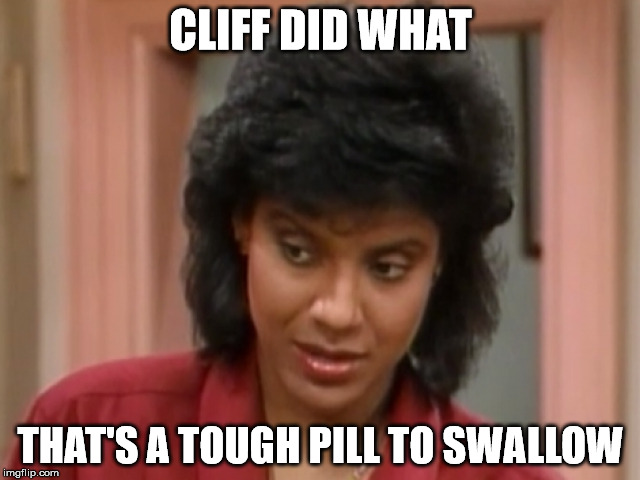 Tough Pill To Swallow | CLIFF DID WHAT; THAT'S A TOUGH PILL TO SWALLOW | image tagged in doubt | made w/ Imgflip meme maker