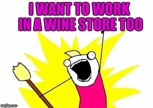 X All The Y Meme | I WANT TO WORK IN A WINE STORE TOO | image tagged in memes,x all the y | made w/ Imgflip meme maker