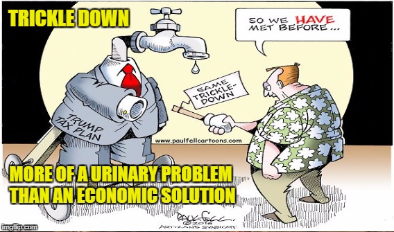 Term Most Associated with Frequency and Urgency | TRICKLE DOWN; MORE OF A URINARY PROBLEM THAN AN ECONOMIC SOLUTION | image tagged in trump,tax cuts for wealthy | made w/ Imgflip meme maker