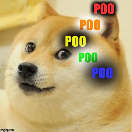 Doge Meme | POO; POO; POO; POO; POO | image tagged in memes,doge | made w/ Imgflip meme maker