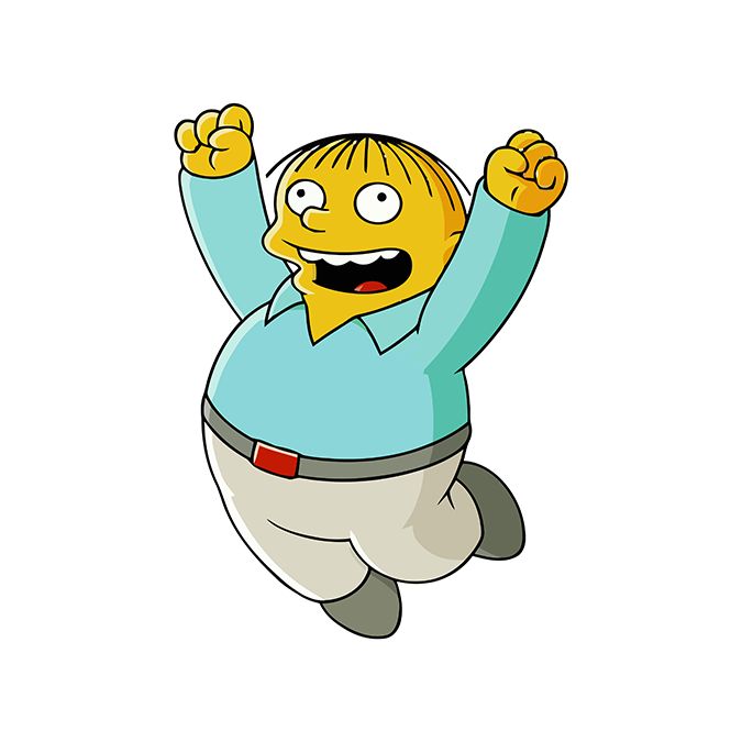 Simpsons - Ralph Wiggum Cheering  Blank Meme Template