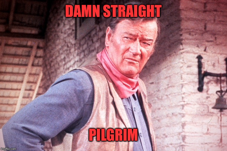 DAMN STRAIGHT PILGRIM | made w/ Imgflip meme maker