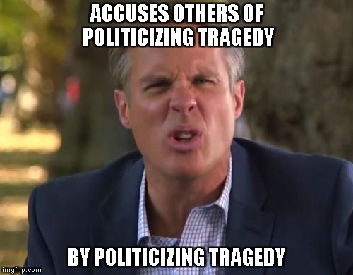 Terry Moran's irony | ACCUSES OTHERS OF POLITICIZING TRAGEDY; BY POLITICIZING TRAGEDY | image tagged in terry moran,cbs,tragedy,las vegas | made w/ Imgflip meme maker