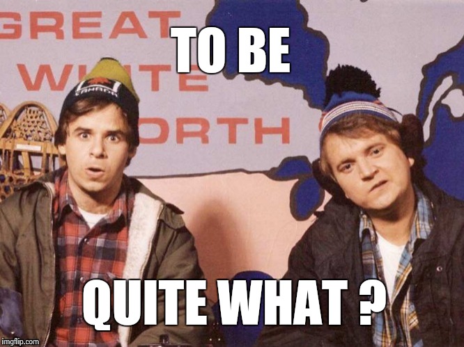 The Great White North | TO BE QUITE WHAT ? | image tagged in the great white north | made w/ Imgflip meme maker