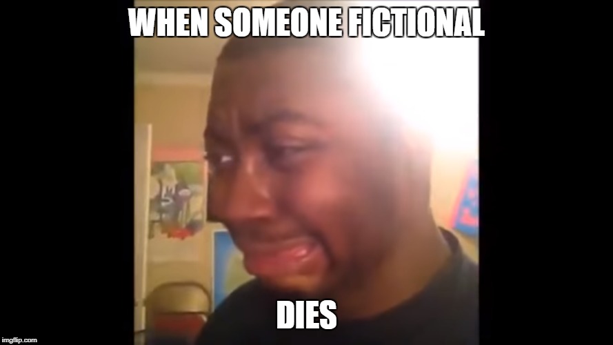 When Someone Fictional Dies
 | WHEN SOMEONE FICTIONAL; DIES | image tagged in vines | made w/ Imgflip meme maker