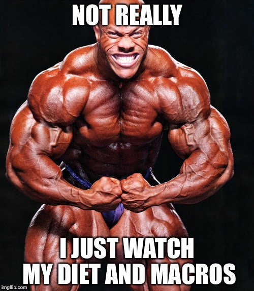 NOT REALLY I JUST WATCH MY DIET AND MACROS | made w/ Imgflip meme maker