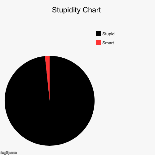 image tagged in funny,pie charts,smart,stupid people,school,lol | made w/ Imgflip chart maker