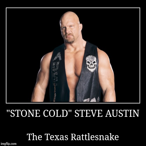 "Stone Cold" Steve Austin | image tagged in stone cold steve austin,wwe | made w/ Imgflip demotivational maker