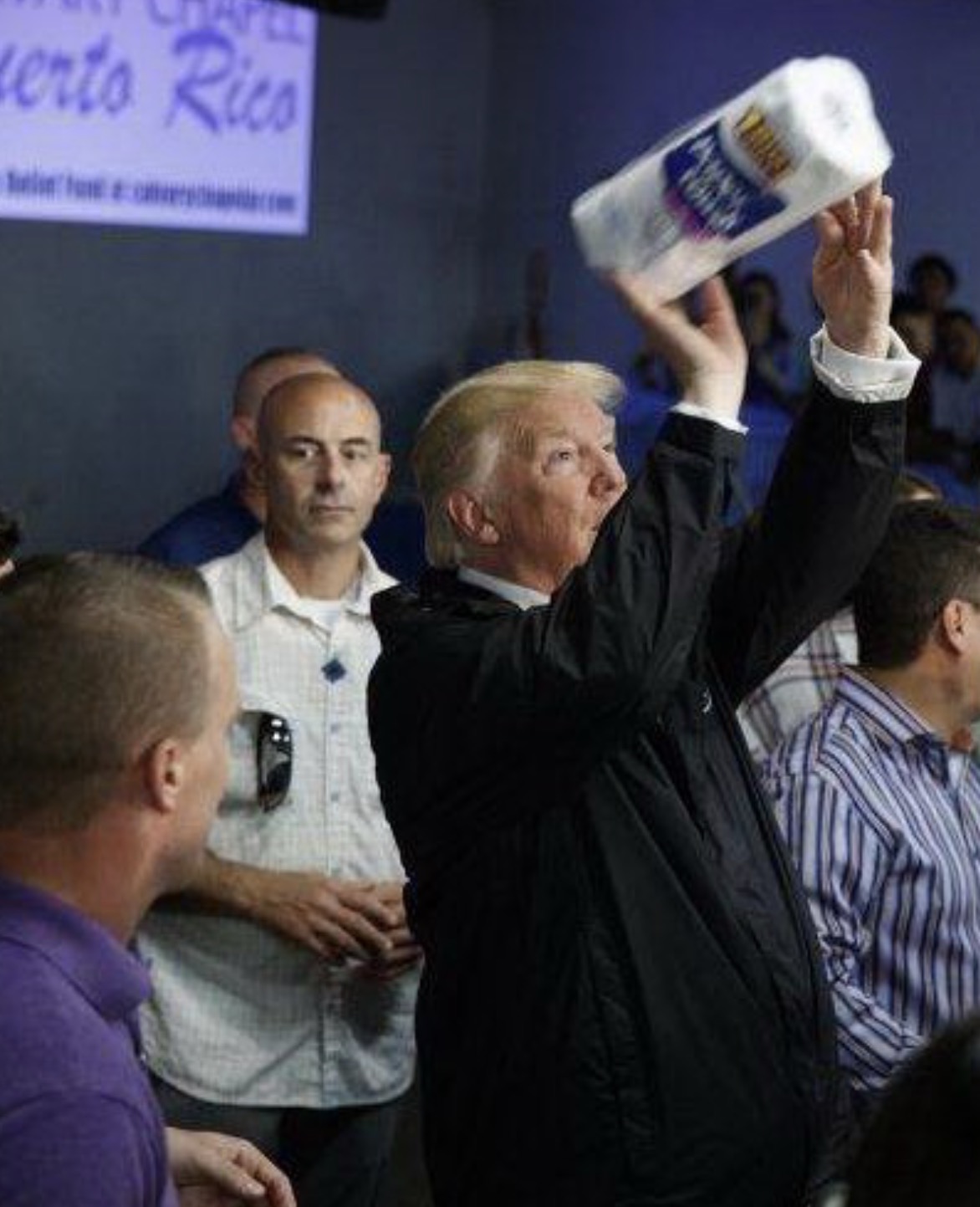 Trump towel toss Blank Meme Template