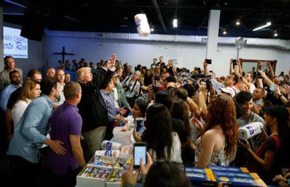 Trump tosses paper towels Blank Meme Template