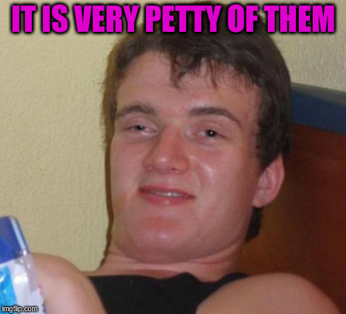 10 Guy Meme | IT IS VERY PETTY OF THEM | image tagged in memes,10 guy | made w/ Imgflip meme maker