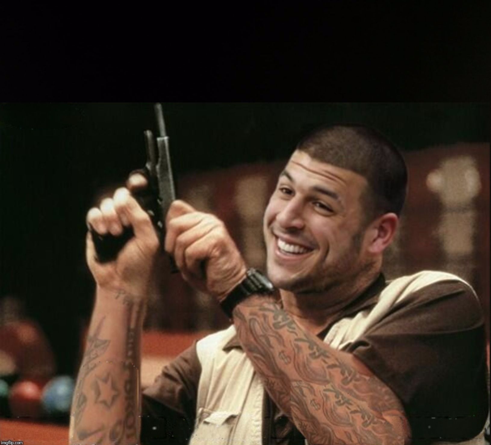 High Quality Am I The Only One Around Here Aaron Hernandez Blank Meme Template