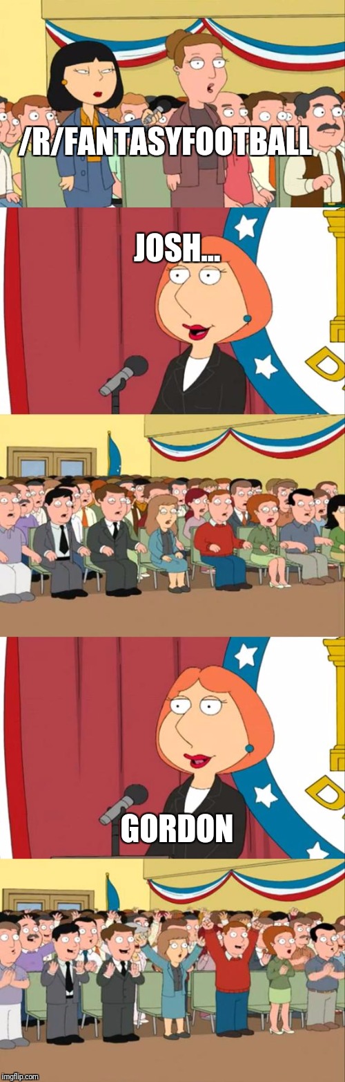 Lois Griffin | /R/FANTASYFOOTBALL
   JOSH... GORDON | image tagged in lois griffin | made w/ Imgflip meme maker