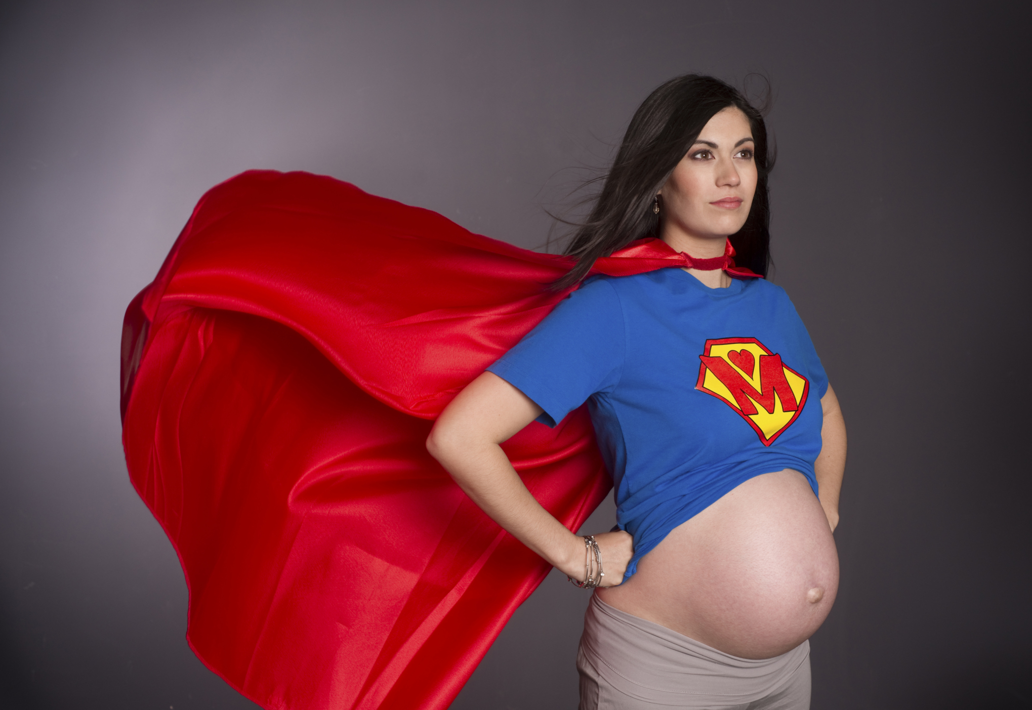 High Quality pregnant superwoman Blank Meme Template
