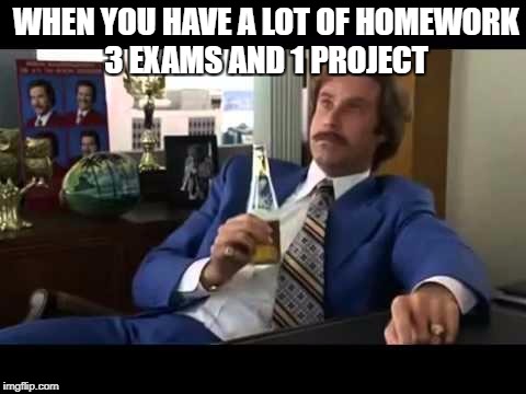 Well That Escalated Quickly Meme | WHEN YOU HAVE A LOT OF HOMEWORK 3 EXAMS AND 1 PROJECT | image tagged in memes,well that escalated quickly | made w/ Imgflip meme maker