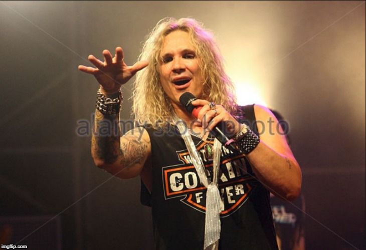 Steel Panther Michael Starr | image tagged in shocked face,steel panther | made w/ Imgflip meme maker