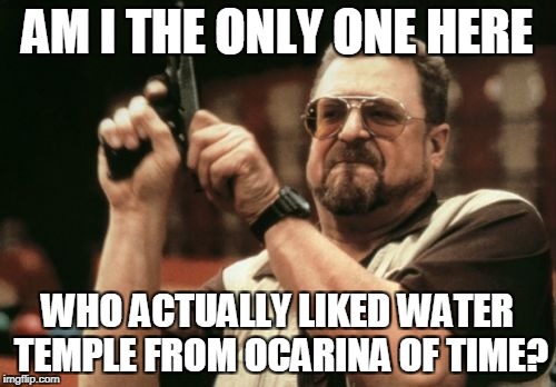 Am I The Only One Around Here Meme | AM I THE ONLY ONE HERE WHO ACTUALLY LIKED WATER TEMPLE FROM OCARINA OF TIME? | image tagged in memes,am i the only one around here | made w/ Imgflip meme maker