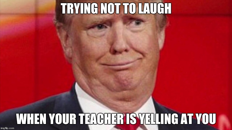 TRYING NOT TO LAUGH; WHEN YOUR TEACHER IS YELLING AT YOU | image tagged in memes | made w/ Imgflip meme maker