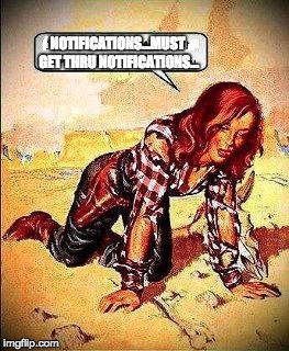 NOTIFICATIONS...MUST GET THRU NOTIFICATIONS... | image tagged in facebook | made w/ Imgflip meme maker