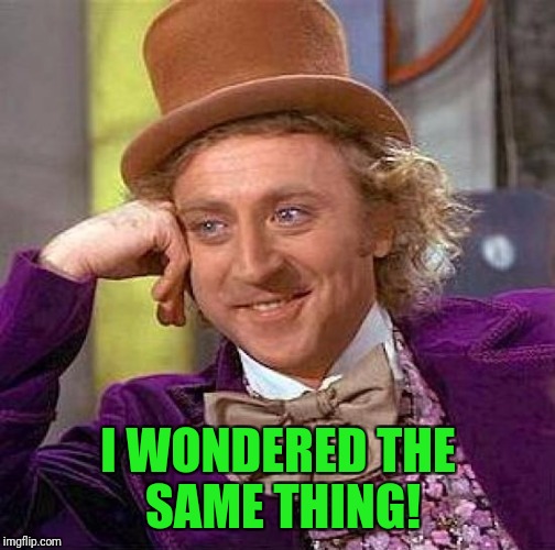 Creepy Condescending Wonka Meme | I WONDERED THE SAME THING! | image tagged in memes,creepy condescending wonka | made w/ Imgflip meme maker