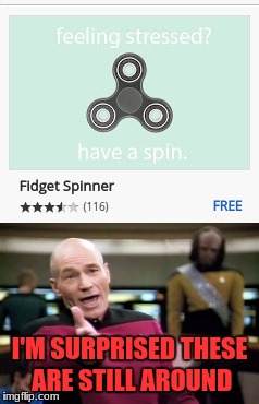 The google web store must be drunk. | I'M SURPRISED THESE ARE STILL AROUND | image tagged in memes,mrawesome55,picard wtf,fidget spinner | made w/ Imgflip meme maker
