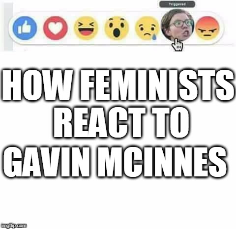 HOW FEMINISTS REACT TO GAVIN MCINNES | made w/ Imgflip meme maker