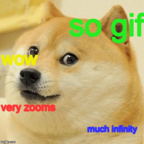 Doge Meme | so gif wow very zooms much infinity | image tagged in memes,doge | made w/ Imgflip meme maker