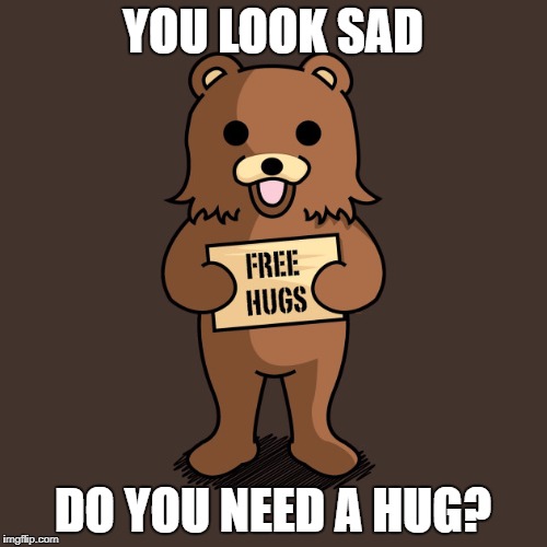 YOU LOOK SAD DO YOU NEED A HUG? | made w/ Imgflip meme maker