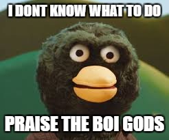 dhmis | I DONT KNOW WHAT TO DO PRAISE THE BOI GODS | image tagged in dhmis | made w/ Imgflip meme maker