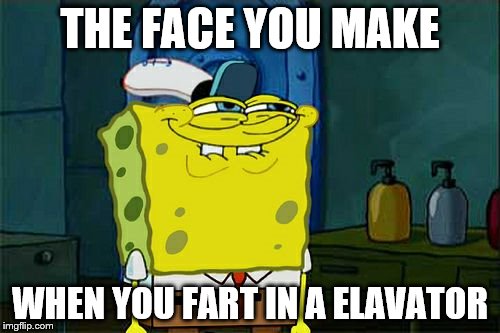 Don't You Squidward Meme | THE FACE YOU MAKE; WHEN YOU FART IN A ELAVATOR | image tagged in memes,dont you squidward | made w/ Imgflip meme maker