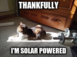 THANKFULLY I'M SOLAR POWERED | made w/ Imgflip meme maker