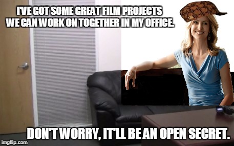 Lisa Bloom | I'VE GOT SOME GREAT FILM PROJECTS WE CAN WORK ON TOGETHER IN MY OFFICE. DON'T WORRY, IT'LL BE AN OPEN SECRET. | image tagged in casting couch,scumbag,lisa bloom,women's rights,hollywood liberals,hollywood | made w/ Imgflip meme maker